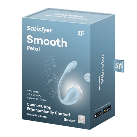 Satisfyer Smooth Petal App Control 12 Functions G Spot Vibrator - Clit Ticklers and Pulsators