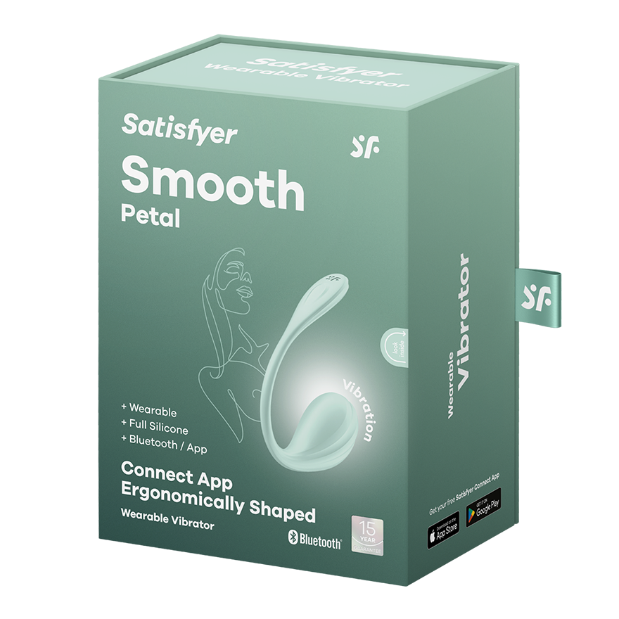 Satisfyer Smooth Petal App Control 12 Functions G Spot Vibrator Clit Ticklers and Pulsators