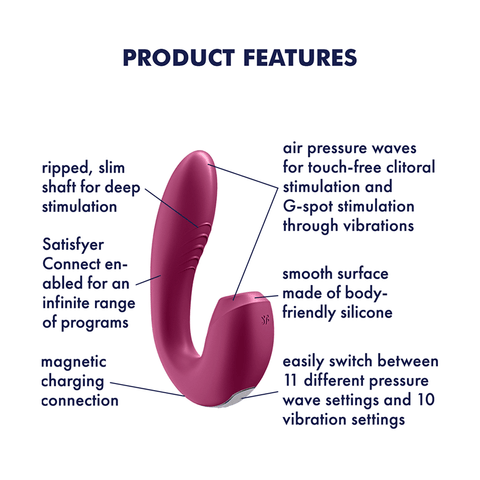 Satisfyer Sunray App Control G Spot and Clitoral Vibrator - Remote Control Vibrators