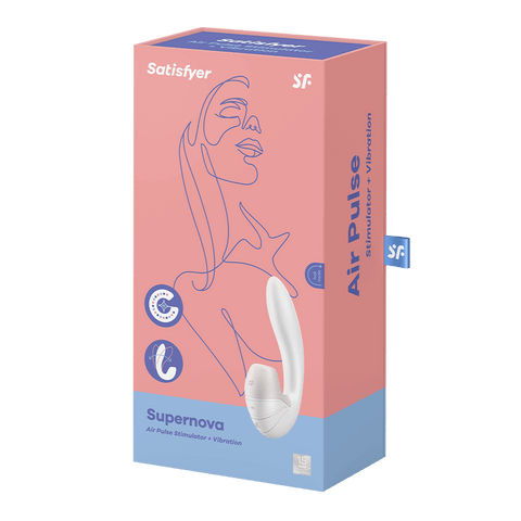 Satisfyer Supernova Air Pulse Clitoral and G Spot Vibrator - Clit Ticklers and Pulsators