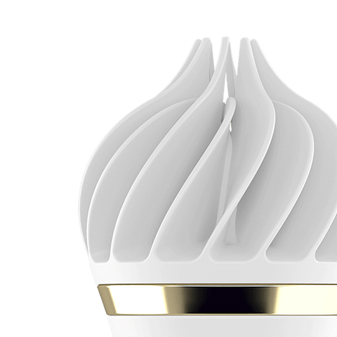 Satisfyer Sweet Treat Lay On Clitoral Vibrator White/Gold - Clit Ticklers and Pulsators