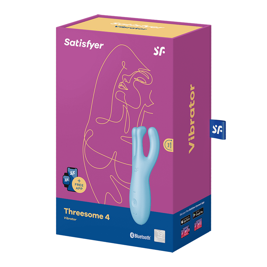 Satisfyer Threesome 4 App Controlled Vibrating Clitoral Massager Clit Ticklers and Pulsators