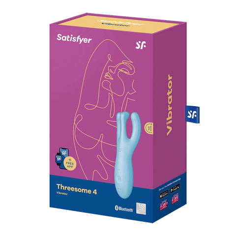 Satisfyer Threesome 4 App Controlled Vibrating Clitoral Massager - Clit Ticklers and Pulsators