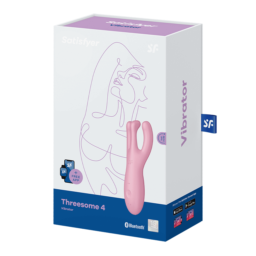 Satisfyer Threesome 4 App Controlled Vibrating Clitoral Massager Clit Ticklers and Pulsators