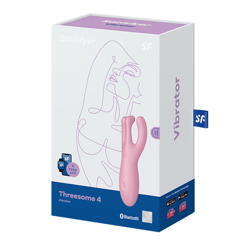 Satisfyer Threesome 4 App Controlled Vibrating Clitoral Massager - Clit Ticklers and Pulsators