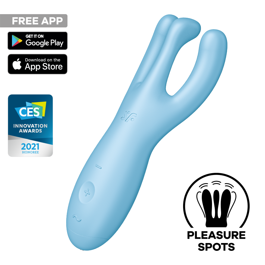 Satisfyer Threesome 4 App Controlled Vibrating Clitoral Massager Clit Ticklers and Pulsators