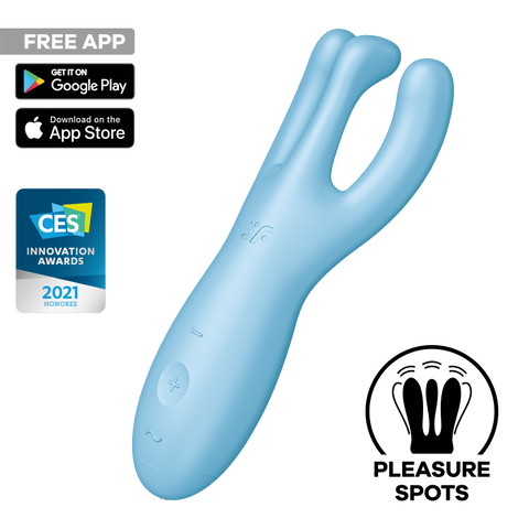 Satisfyer Threesome 4 App Controlled Vibrating Clitoral Massager - Clit Ticklers and Pulsators
