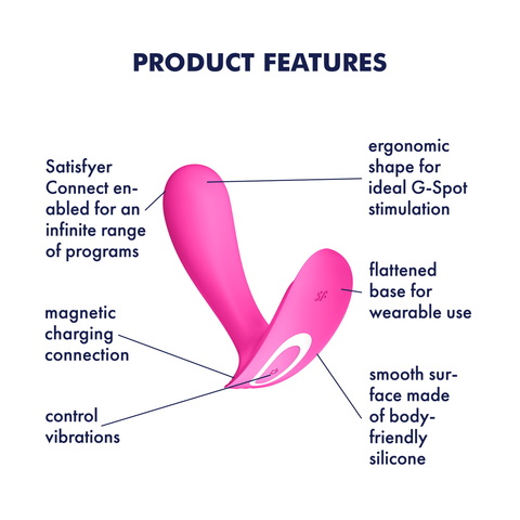 Satisfyer Top Secret App Control G Spot Vibrator - Remote Control Vibrators