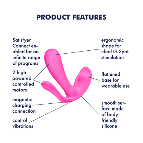 Satisfyer Top Secret + App Connect Sensual G Spot Vibrator - Love Eggs and Kegel Exercisers