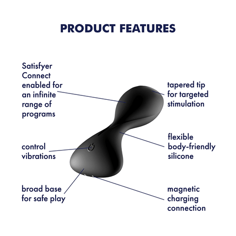 Satisfyer Trendsetter App Connected Vibrating Butt Plug - Rabbit Vibrators