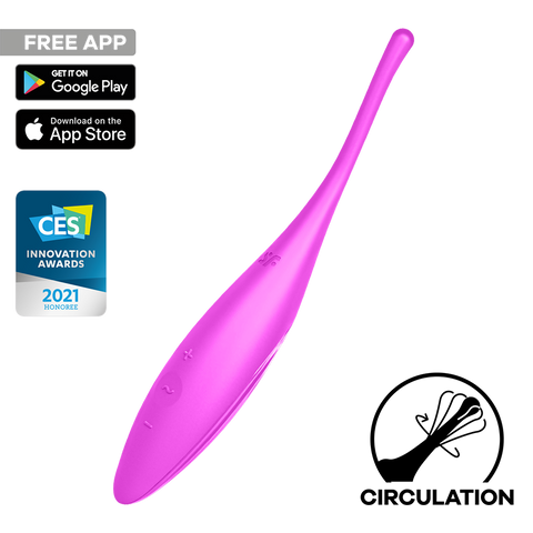 Satisfyer Twirling Joy App Controlled Circulating Vibrator - Bullet Vibrators