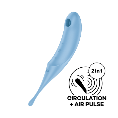 Satisfyer Twirling Pro Hybrid Air Pulse G Spot Vibrator - Clit Ticklers and Pulsators