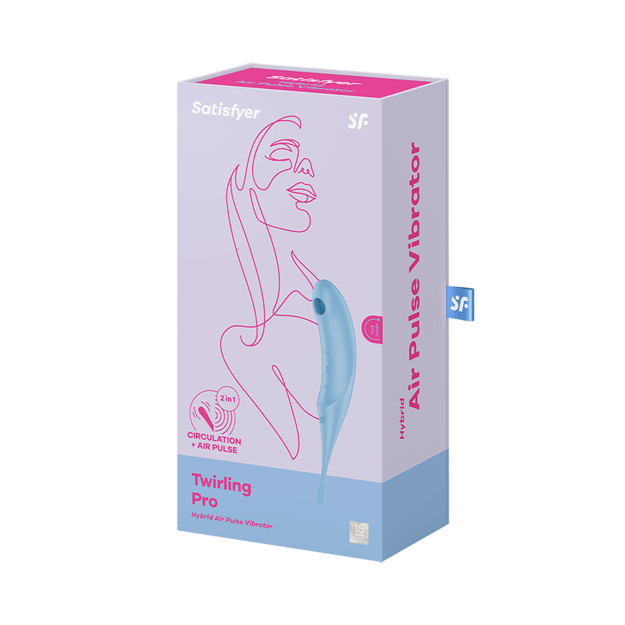 Satisfyer Twirling Pro Hybrid Air Pulse G Spot Vibrator Clit Ticklers and Pulsators