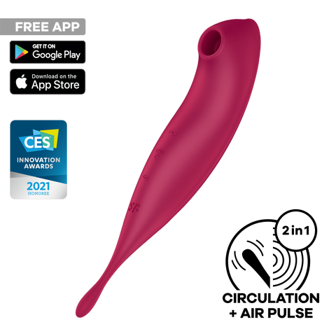 Satisfyer Twirling Pro+ App Controlled G Spot Massager - Remote Control Vibrators