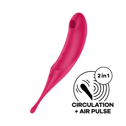 Satisfyer Twirling Pro Hybrid Air Pulse G Spot Vibrator - Clit Ticklers and Pulsators