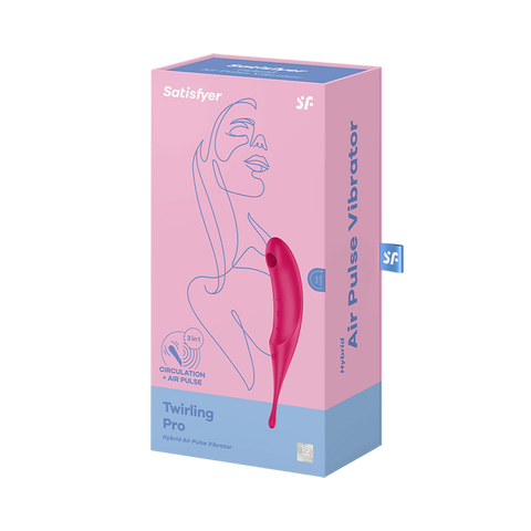 Satisfyer Twirling Pro Hybrid Air Pulse G Spot Vibrator - Clit Ticklers and Pulsators