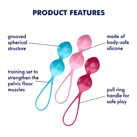 Satisfyer V Balls Orgasm Traning Set - Love Eggs and Kegel Exercisers