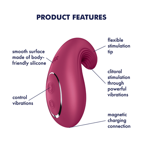 Satisfyer Dipping Delight 12 Functions Layon Clitoral Massager - Clit Ticklers and Pulsators