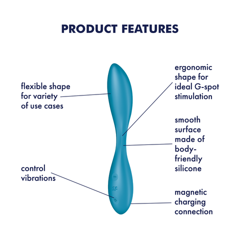 Satisfyer G-Spot Flex 1 Bendable 12 Functions Adult Vibrator - G-Spot Vibrators