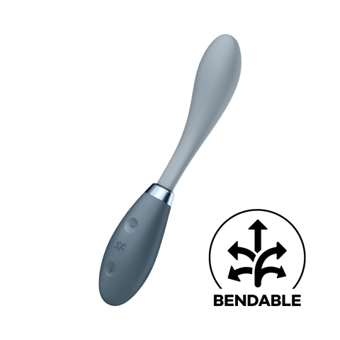 Satisfyer Flex 3 Bendable Silicone G Spot Vibrator - Clit Ticklers and Pulsators