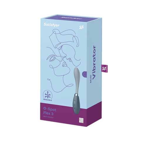 Satisfyer Flex 3 Bendable Silicone G Spot Vibrator - Clit Ticklers and Pulsators