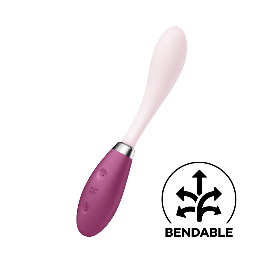 Satisfyer Flex 3 Bendable Silicone G Spot Vibrator Clit Ticklers and Pulsators