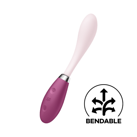 Satisfyer Flex 3 Bendable Silicone G Spot Vibrator - Clit Ticklers and Pulsators