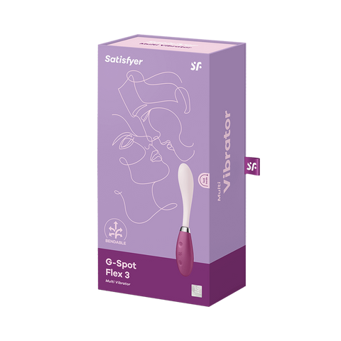 Satisfyer Flex 3 Bendable Silicone G Spot Vibrator - Clit Ticklers and Pulsators
