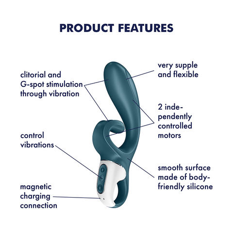 Satisfyer Hug Me App Control Multi Functions Rabbit Vibrator - Clit Ticklers and Pulsators