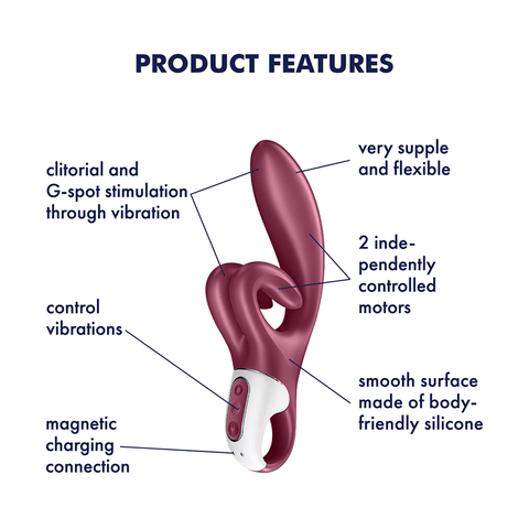 Satisfyer Touch Me 12 Functions Flexible Rabbit Vibrator - Rabbit Vibrators