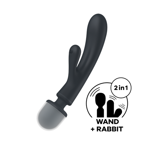 Satisfyer Triple Lover Rabbit Style Clitoral and G Spot Stimulator - Glass Sex Toys