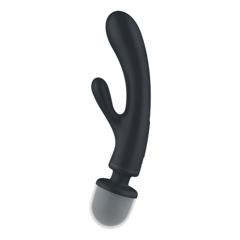 Satisfyer Triple Lover Rabbit Style Clitoral and G Spot Stimulator - Glass Sex Toys