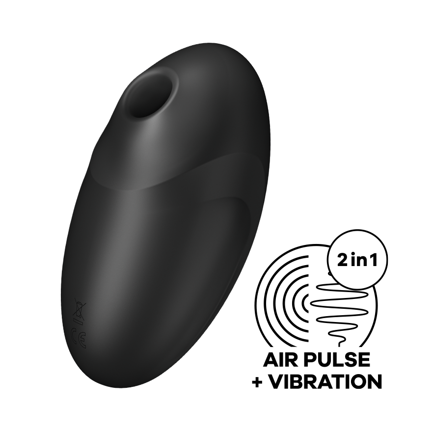 Satisfyer Vulva Lover 3 Black Air Pulse Clitoral Vibrator Clit Ticklers and Pulsators