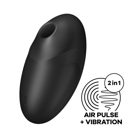 Satisfyer Vulva Lover 3 Black Air Pulse Clitoral Vibrator - Clit Ticklers and Pulsators