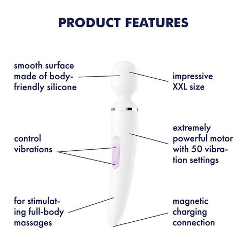 Satisfyer Wand-er Woman 50 Functions Body Wand Massager - Body Wands