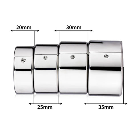 BDStyle Stainless Steel Scrotum Enhancer - Adjustable Penis Ball Stretcher - Steel Sex Toys