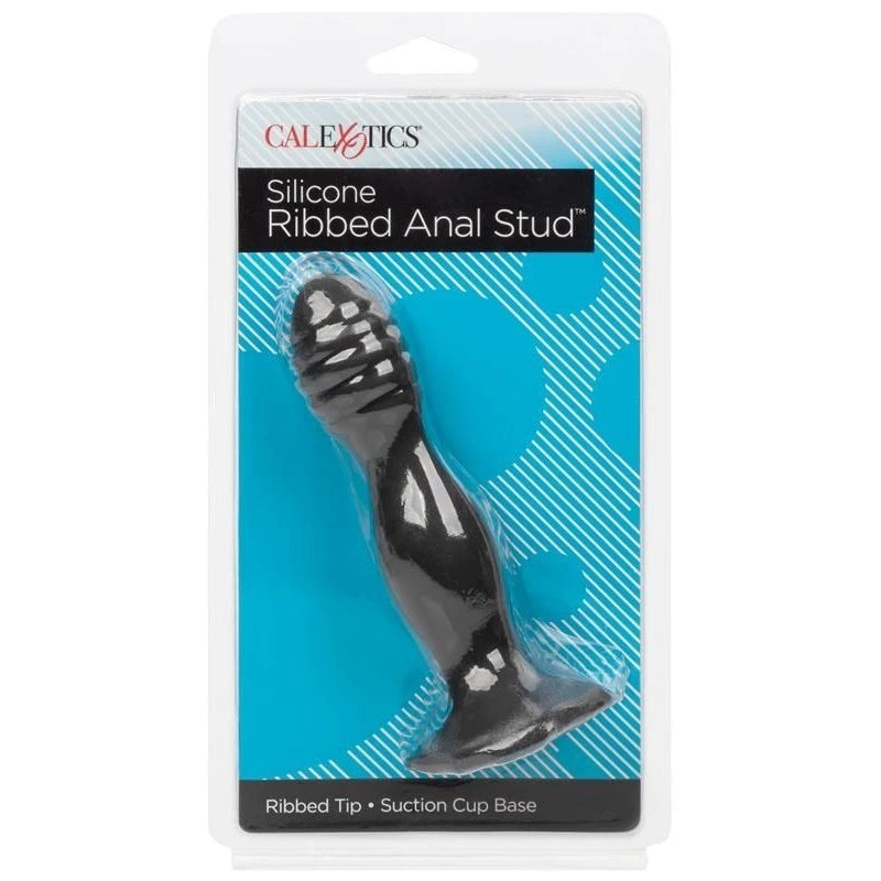 Silicone Ribbed Suction Cup Anal Plug Butt Plugs