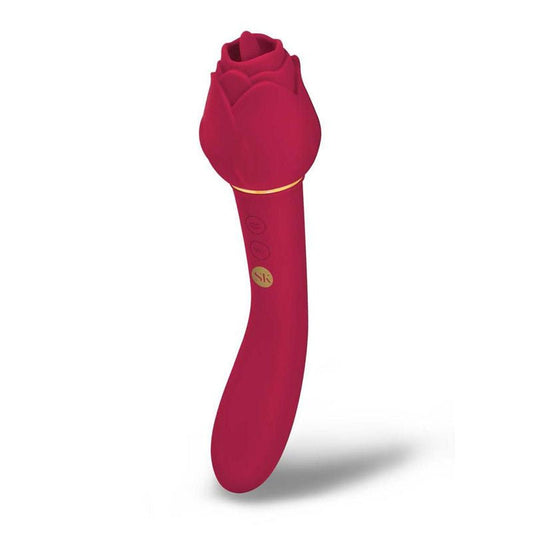 Secret Kisses ROSEGASM LINGO Dual Vibrator & Flicking Stimulator Rose Red - Clit Ticklers and Pulsators