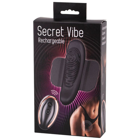Seven Creations Secret USB Rechargeable Remote Controlled Panty Vibrator Black - Remote Control Vibrators