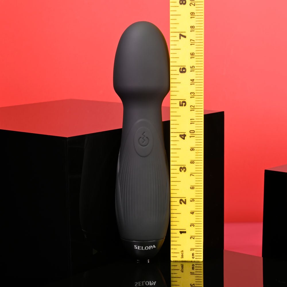 Selopa POWER TRIP USB Rechargeable Body Wand Massager Black Body Wands