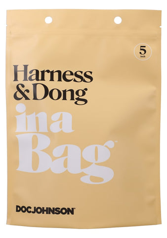 Doc Johnson Adjustable Strap On Harness and Dong In A Bag - Strap On Sextoys