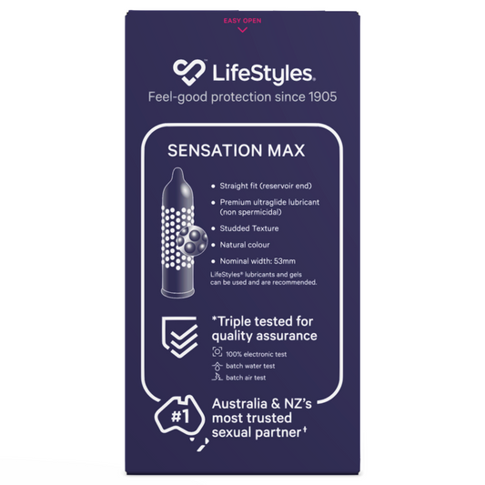 LifeStyles Sensation Max Condoms 8 Pack Condoms