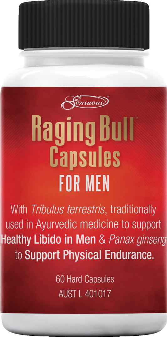 Sensuous Raging Bull Capsules 60 Capsules - Delay and Excite Sprays