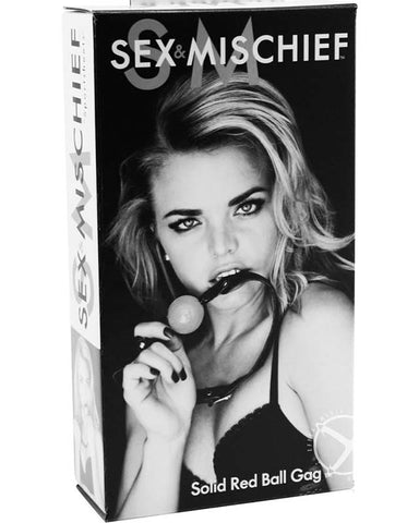 Sex & Mischief Solid Red Ball Gag - Bondage Gags and Bits