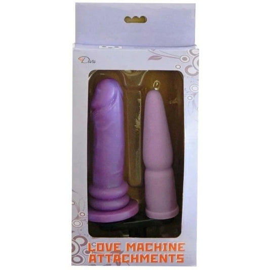 Love Machine Attachment DP Silicone Dong and Probe - Anal Dildos
