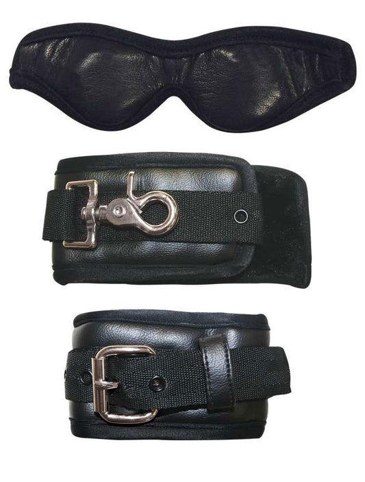 Luxurious Bondage Kit - Sensual Cuffs and Blindfold Set - Bondage Kits