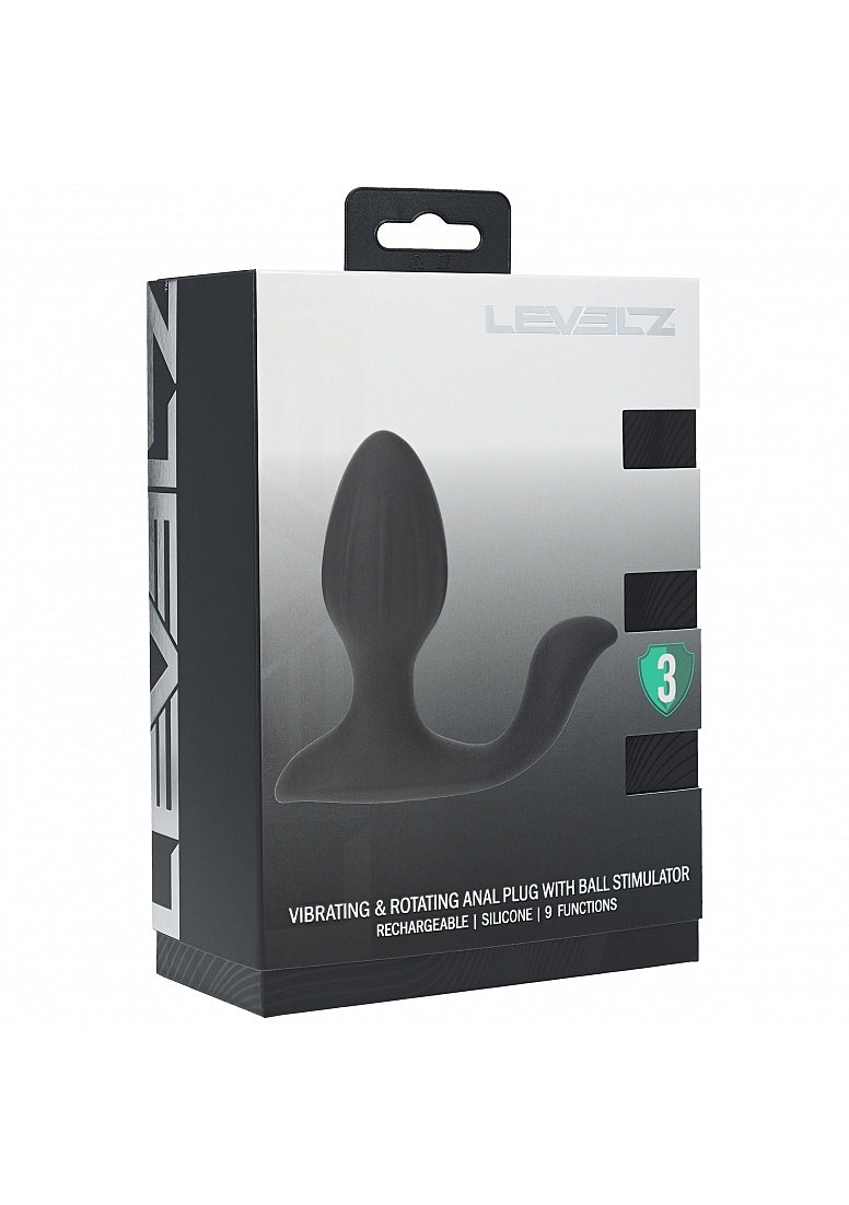 Shots LEVELZ Vibrating & Rotating Anal Plug with Ball Stimulator Butt Plugs