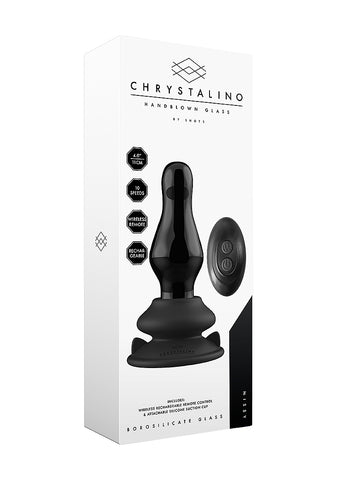 Shots Missy Glass Vibrator With Suction Cup and Remote - Glass Sex Toys