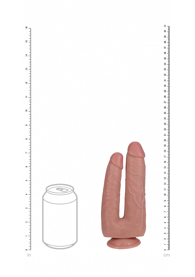 RealRock Ultra Realistic Skin Double Trouble Dildo 7/8 Inch - Realistic Dildos