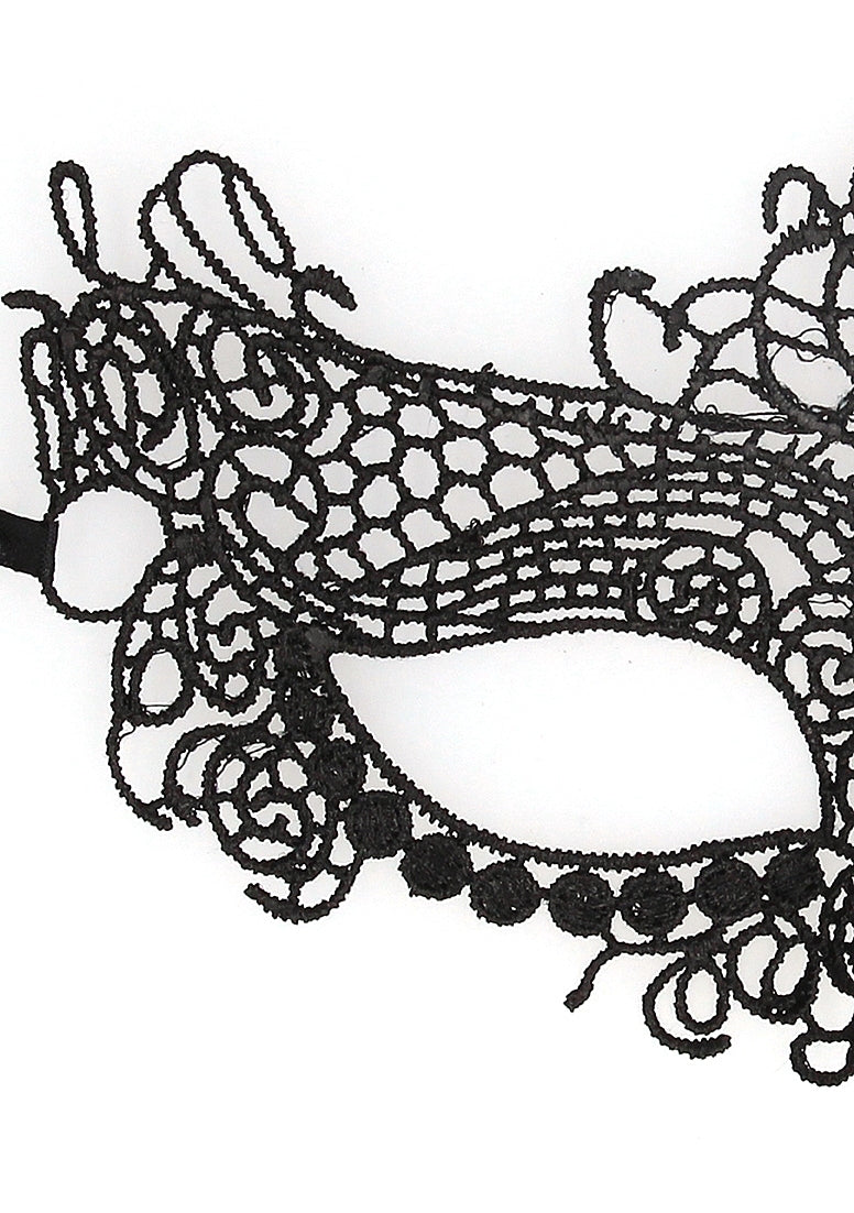 Shots Queen Easy To Wear Bondage Lace Mask - Masks And Blindfolds